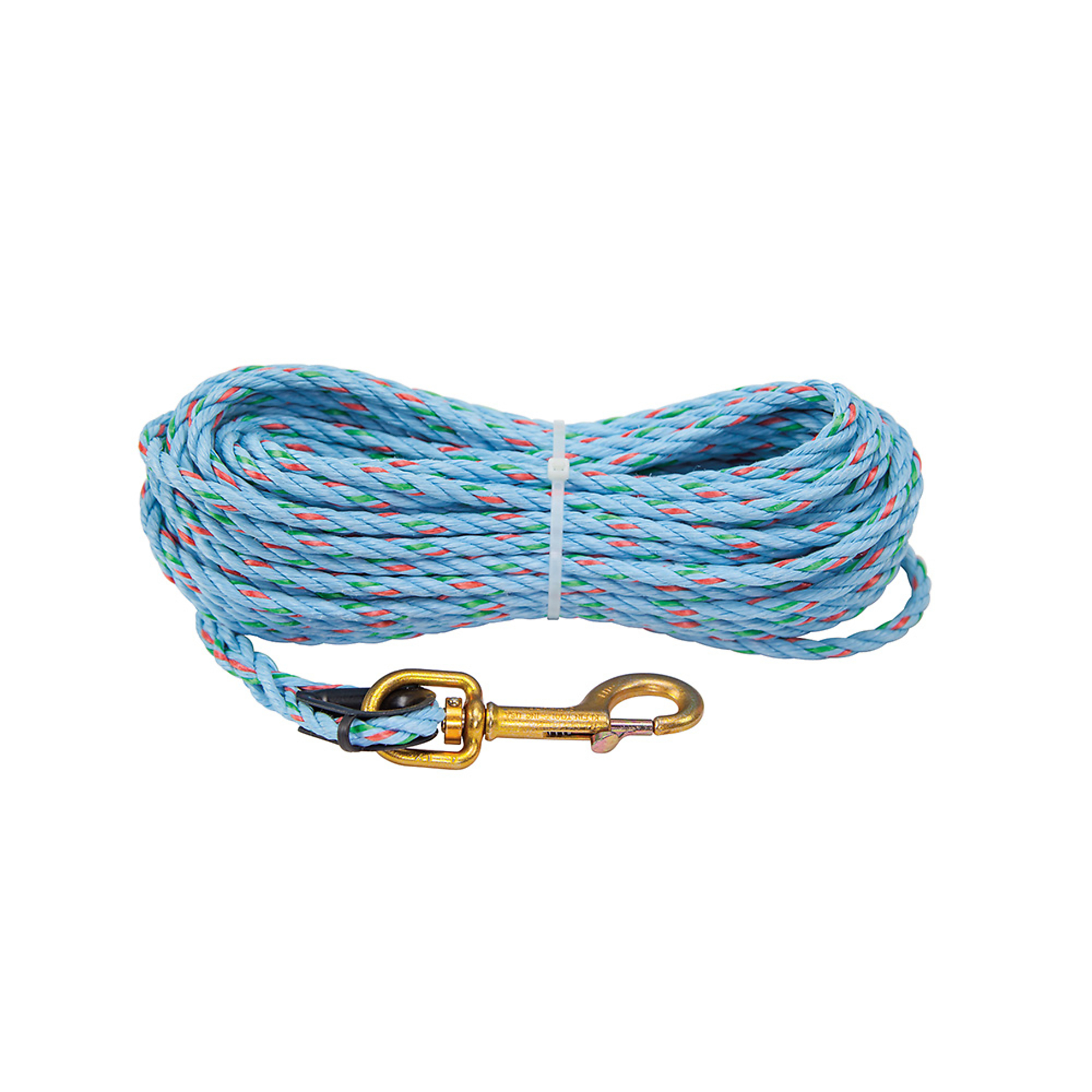 Klein Tools Polypropylene Hand-Line with Swivel Hook — 75ft., 5/16in. Rope, Forged Steel Hook, Model# 1804-60